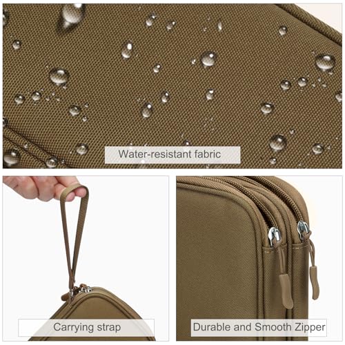 FYY Electronic Organizer, Travel Tech Pouch Bag, Medium, Brown - color: Brown, size: 8.3 x 5 x 2.6 inches