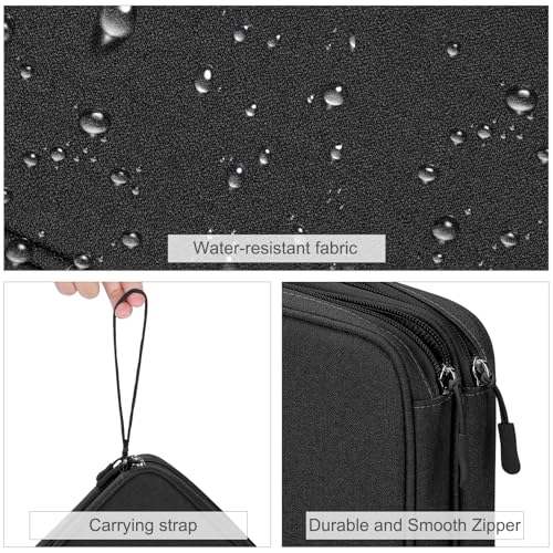 FYY Electronic Organizer, Travel Tech Pouch Bag, Extra Large, Black - color: Black, size: 10.8 x 8 x 3.15 inches