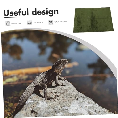 Reptile Carpet Terrarium Liner Moisture Retaining Faux Grass Mat for Snakes Tortoises and Frogs Easy-Clean Substrate for Terrariums - size: 60.00X40.00X0.50CM