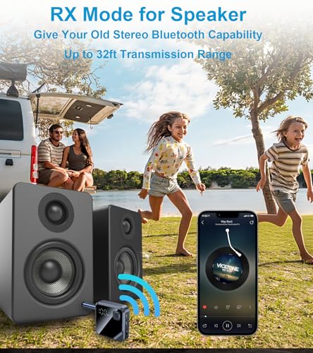 Bluetooth Transmitter Receiver for TV & Airplane AUX Adapter