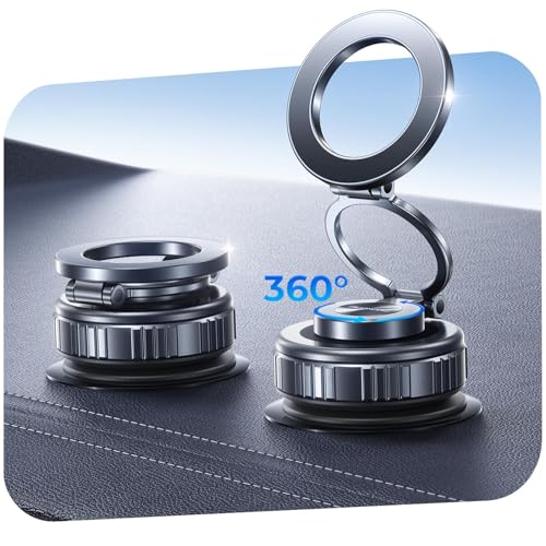 【Upgraded】All Metal for Magsafe Car Mount, Vacuum Magnetic Phone Holder - color: Black/1 Pack