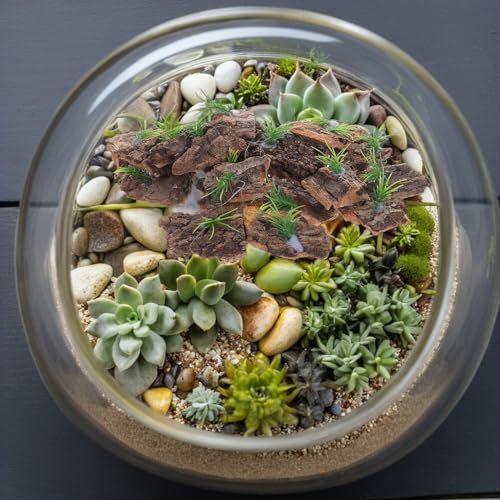 Sosoport 20pcs Natural Cork Bark for Terrarium Reptile Tank Background Tree Bark Hide Platform for Snakes Lizards Turtles Stable Climbing and Hiding Aquarium Decoration