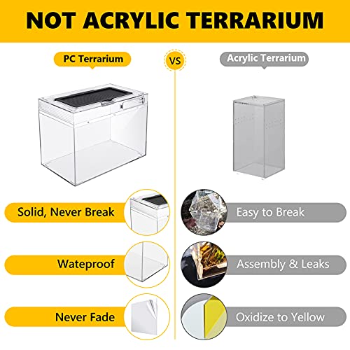 Slide Lid Tank XL 17.7x9.84x7.8IN and Reptile Terrarium Kit S 12“ x 7“ x 9”