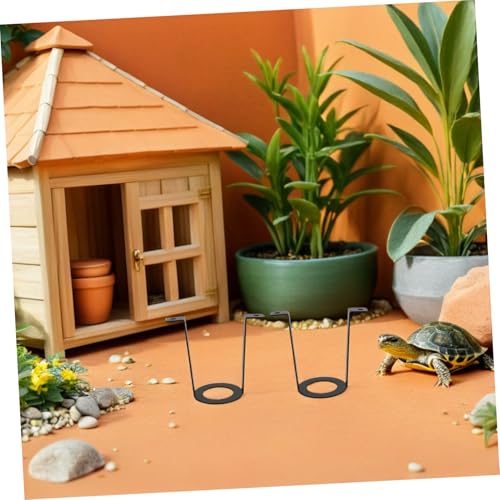 2pcs Reptile Basking Lamp Stand Metal Holder with Adjustable Angle Design and Secure Clamping Mechanism for Aquarium and Terrarium Basking Lighting