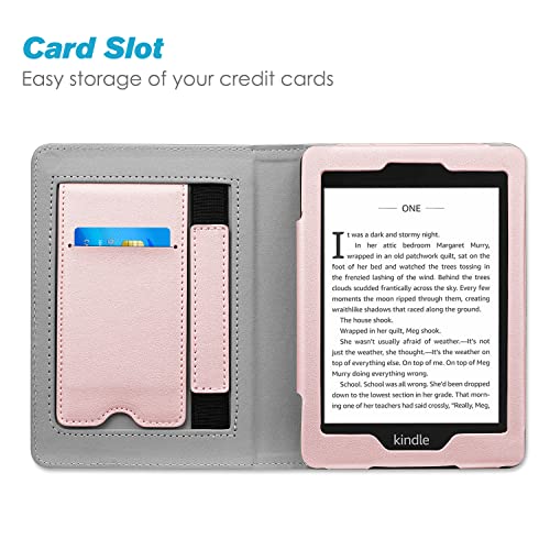 Fintie Stand Case for 6" Kindle Paperwhite 10th Gen 2018, Rose Gold - color: Rose Gold