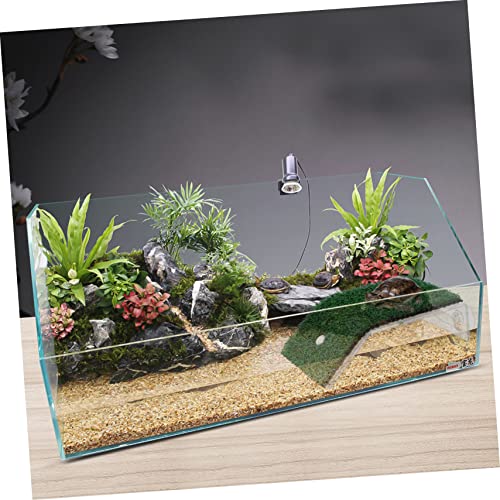 Abaodam 1pc Turtle Drying Platform Simulated Lawn for Aquatic Pets Reptile Basking Ramp for Fish Tanks and Aquariums Nonslip Design for Easy Climbing