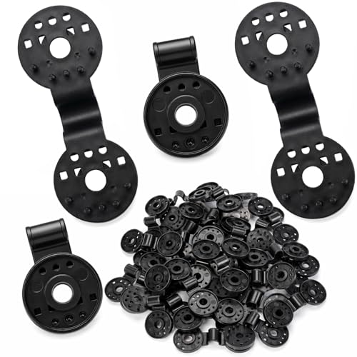40 PCS Shade Cloth Clips, Plastic Shade Net Clips for Mesh or Thin Shade Fabric, Round Black Clips for Mesh Tarp, Bird Netting, Garden Netting and Sun Shade Cover