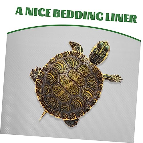 POPETPOP Crawling Carpet Reptile Accessories Snake Terrarium Mat for Bearded Dragon - color: White