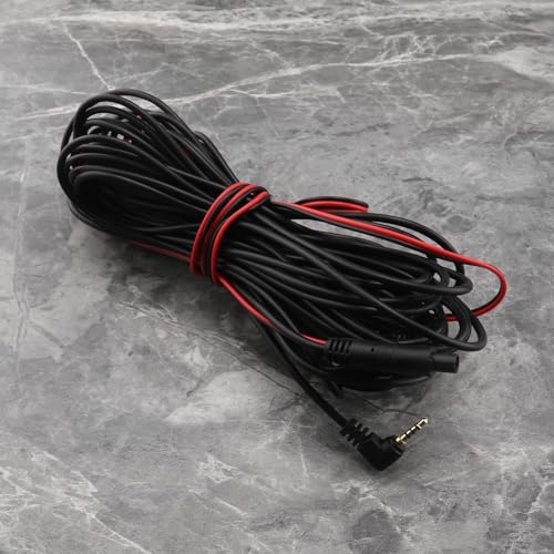 ECSiNG 10m Car Camera Extension Cables 2.5mm Male to 4 Pin Backup Camera Cord Dash Cam Reverse Camera Extension Cables for Car Truck Motorhome Bus Van Black