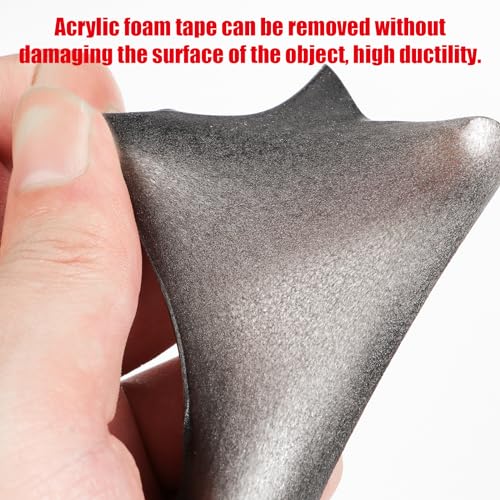 Double Sided Tape Heavy Duty, Waterproof Mounting Foam Tape, 36.5ft Length, 0.4in Width, High Temperature Resistant Adhesive Tape for Car, LED Strip Light, Office Decor, Uses VHB 5952 Raw Material - size: 0.4in x 36.5ft - 5952