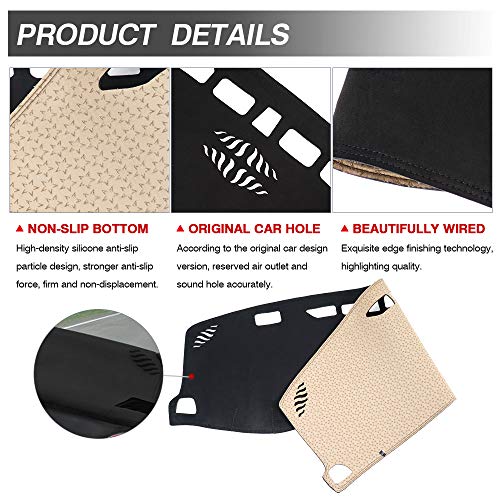 Autorder Dashboard Cover Mat for 2019-2025 2026 Chevy/Chevrolet Blazer Accessories Dash Cover Flannel Dash Mat Sunshade Glare UV Rays Protector - size: Black 19-26 Blazer