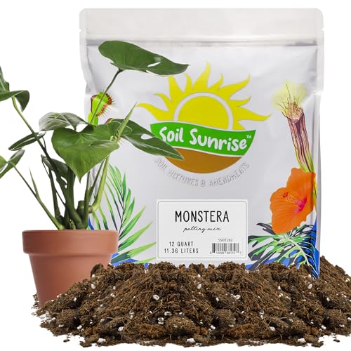 Soil Sunrise Monstera Houseplant Potting Soil Mix (12 Quarts) Custom Blend for Growing and Repotting - size: 12 Quarts