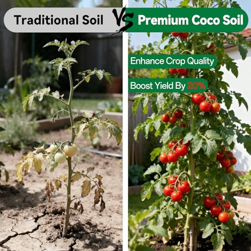 ZeeDix 10 Pcs Compressed Coco Coir Brick for Plants, Premium Organic Coconut Coir Bricks Coco Fiber Substrate Coco Coir Fiber Potting Soil with Low EC and pH Balance for Planting Gardening Reptiles - size: 10pcs