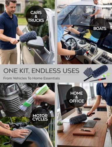 TAKAVU Car Duster Kit, Ultra Soft Microfiber, Lint & Scratch Free - size: Microfiber Soft Feather