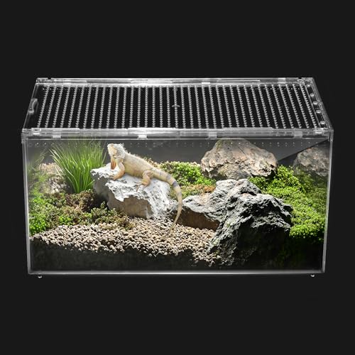 Slide Lid Tank XL 17.7x9.84x7.8IN and Reptile Terrarium Kit S 12“ x 7“ x 9”