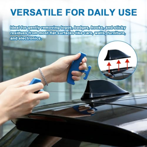 PSLER Car Emblem Removal Tool, Plate Line Car Badge Removal Tool - color: Blue