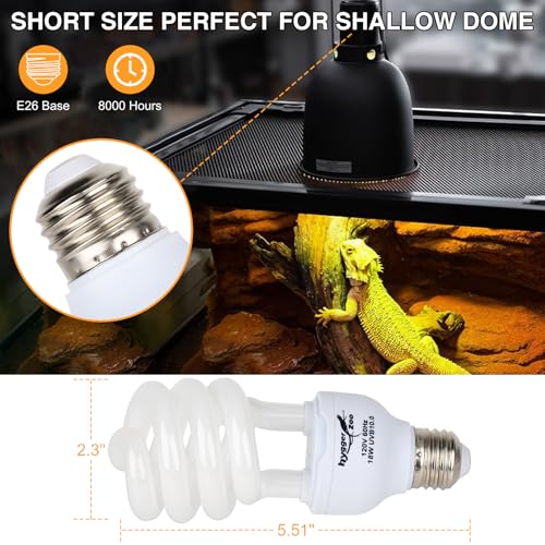 UVB Reptile Light UVA UVB Bulb, 10.0 18W UVB Light for Reptiles Bearded Dragons, UVA UVB Reptile Light Bulb Reptile Lamp for Bearded Dragon Lizards Turtles Snakes Geckos Desert Reptile Tank - size: 10.0 18W