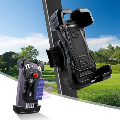 iLSKW Magnetic Golf Cart Phone Holder for EZGO Club Car Yamaha, Anti-Shake