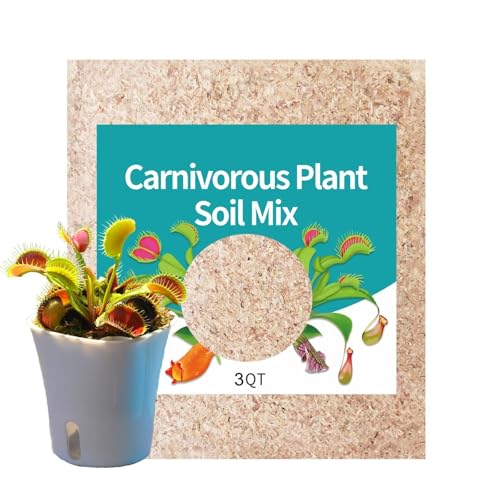 3 Qts Carnivorous Plant Soil Mix, Great Potting Soil for Venus Fly Trap Live Plant, Pitcher Plants, Sundews and Butterworts - size: 3QT