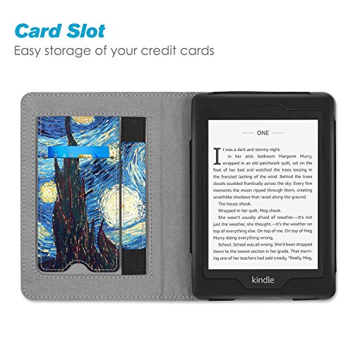 Fintie Stand Case for 6" Kindle Paperwhite 10th Gen 2018, Starry Night - color: starry night