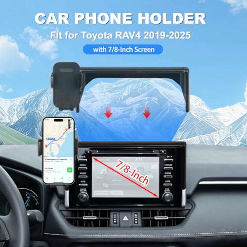 Car Phone Holder Compatible with Toyota RAV4 2019-2025 7/8-inch Screen Screen Fixed Clip, Phone Mount Accessories - size: 2019-2025 Toyota RAV4
