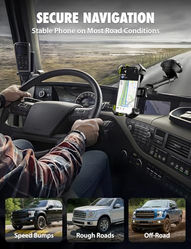 Bracketron X-Lock Heavy Duty Truck Phone Mount Holder with Extendable Arm