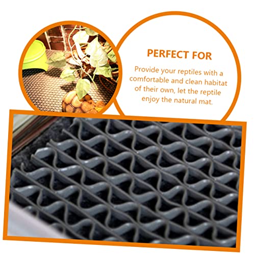balacoo 1set Reptile Terrarium Liner Bedding Safe Reptile Cage Carpet for Lizard Tortoise Snake Breathable Washable Non-Adhesive Substrate Mat for Clean Habitat Grey - color: Light Grey