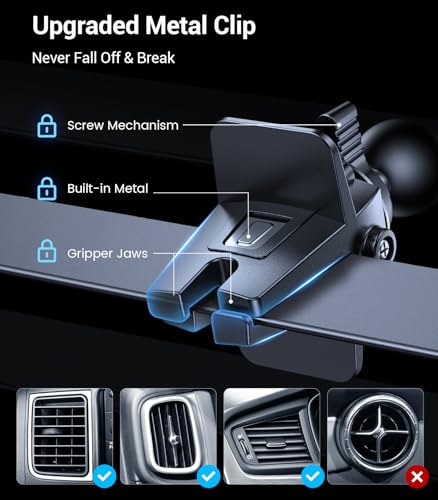 VICSEED for MagSafe Car Mount [Upgraded Strong Magnetic & Won't Break Vent] - color: Pink Black