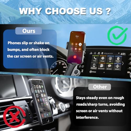 Car Phone Holder Fit for 2023-2025 Honda Accord Accessories Phone Mount 12.3-inch Screen Fixed Clip, Cell Phone Automobile Cradles Hands-Free 360 Degree Rotation Not Affect Air Vent - size: 2023-2025 Honda Accord