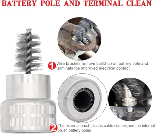 Battery Brush Cable Cleaner with 8Pcs Protector Fiber & 1Pcs Brush