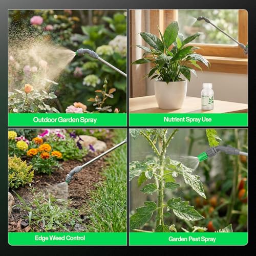 VIVOSUN 1 Gal/4L Pump Sprayer, Garden Water Sprayer for Plants, Weeds & Lawn Care, with 3 Nozzles, 50'' Long Hose & Pressure Relief Valve - size: 1.0 gal