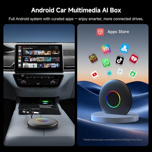 Wireless CarPlay&Android Auto Adapter Magic AI Box with 4G LTE - color: Yellow