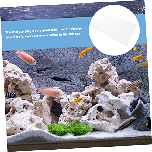 Reptile Terrarium Cushioning Mat Thickened Aquarium Pad for Fish Tank Non- Heat Insulation Shock Absorbing Base Mat for Aquarium Setup - color: White