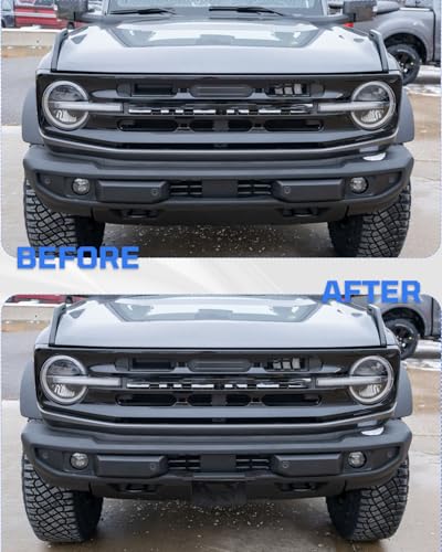 License Plate Bracket for Bronco, Steel Front License Plate Frame No-Drilling License Plate Bracket Compatible with Ford Bronco 2021;2022;2023;2024;2025; 2026 Standard Plastic Bumper Bronco - size: Upgrade For Bronco Plastic Standard Bumper