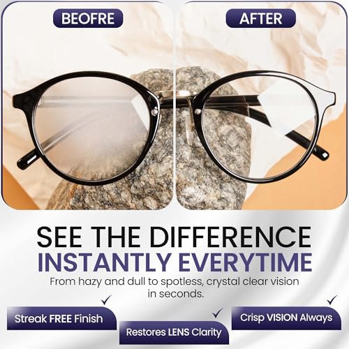Eyeglass Gel Lens Cleaner Spray, Multi-Size Glasses Cleaner Kit