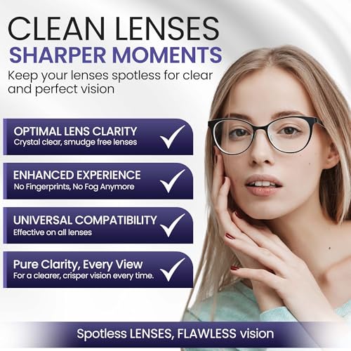 Eyeglass Gel Lens Cleaner Spray, Multi-Size Glasses Cleaner Kit