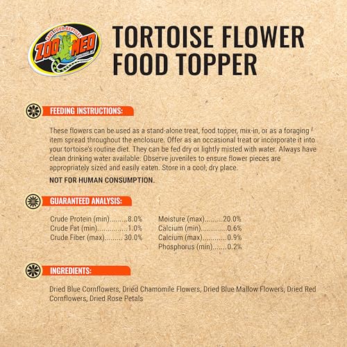Zoo Med Tortoise & Box Turtle Flower Food Topper 1.4 oz - Pack of 22 - size: 1.4 Ounce (Pack of 2)