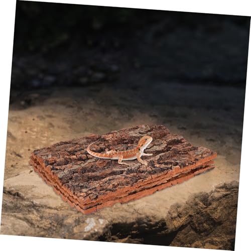 VILLCASE Reptile Branches Cork Terrarium Background, Natural Cork Bark Backdrop Tank Background Reptile Climbing Wall Terrarium Decor Accessories for Turtle Beared Dragon Snake,3 PCS Tree Bark