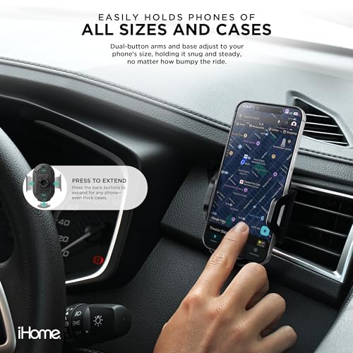 iHome Air Vent Clip Car Mount, 360° Rotation, Secure Fit, Adjustable Grip (Air Vent) - style: Air Vent