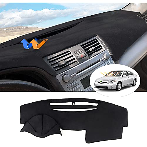 Cartist Dash Cover for Toyota Camry 2007 2008 2009 2010 2011 Dashboard Cover Mat Non-Slip Pad Carpet Sunshield Protector - color: 3)07-11 Camry(Black)