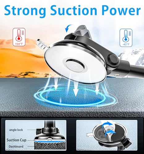 Dashboard Windshield Car Tablet Mount - 13 inch Flexible Gooseneck Arm