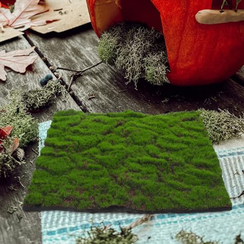 TOYANDONA Artificial Moss Grass Turf Mat 30x30cm Faux Moss Carpet for Home Garden Wedding Decor Reptile Terrarium Indoor Outdoor Artificial Greenery