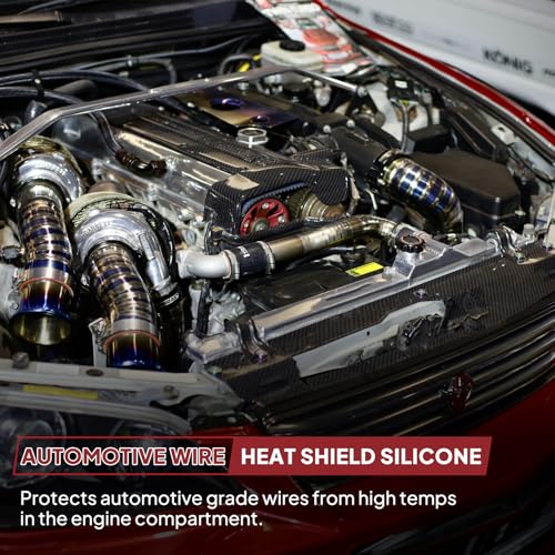 Silicone Fiberglass Sleeve Heat Shield Wire Protective High Temperature Electrical Insulation Self-extinguishing Black (3/8"-9ft) - style: 3/8"-9ft