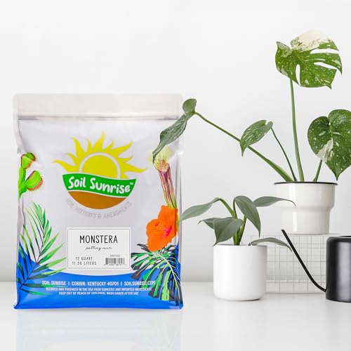 Soil Sunrise Monstera Houseplant Potting Soil Mix (12 Quarts) Custom Blend for Growing and Repotting - size: 12 Quarts