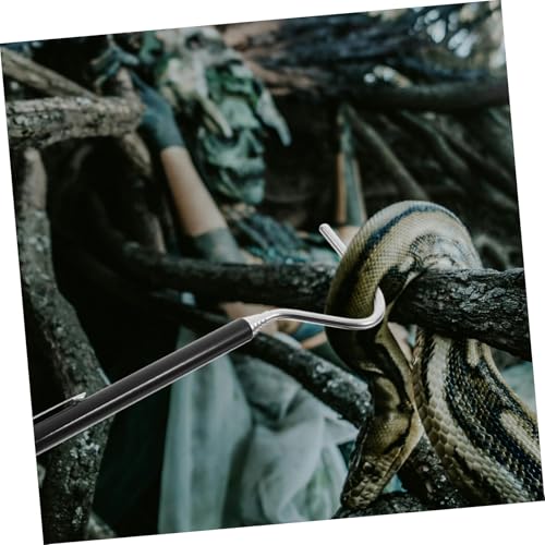 balacoo Retractable Reptile Hook Snake Catching Tool for Moving Handling Snakes Portable Accessory and Reptile Collectors
