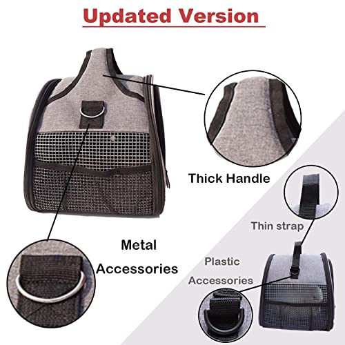 Rabbit Carrier, Small Pet Carriers for Guinea Pig Hamster Bird Bunny Bearded Dragon Kitty, Animal Bag with Stable Handle and Waterproof Pad, Easy Travel and Vet Visit-Large - size: Large