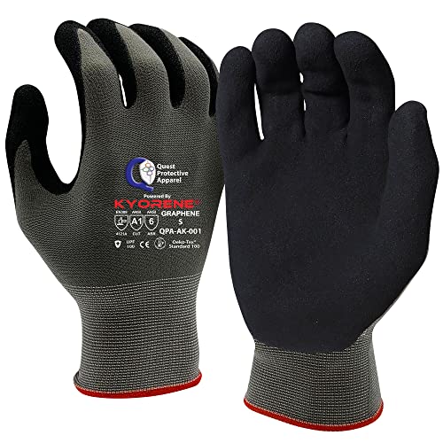 Quest Protective Apparel Cut Resistant Work Gloves (ANSI A1) – Lightweight Gloves for Gardening, DIY, Mechanical & General Handling – Breathable Grip Gloves for Men & Women – Small, Pack of 1 - size: Small, style: Pack of 1