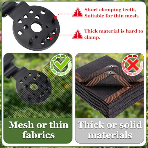 40 PCS Shade Cloth Clips, Plastic Shade Net Clips for Mesh or Thin Shade Fabric, Round Black Clips for Mesh Tarp, Bird Netting, Garden Netting and Sun Shade Cover