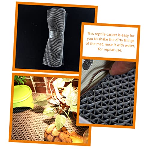 balacoo 1set Reptile Terrarium Liner Bedding Safe Reptile Cage Carpet for Lizard Tortoise Snake Breathable Washable Non-Adhesive Substrate Mat for Clean Habitat Grey - color: Light Grey