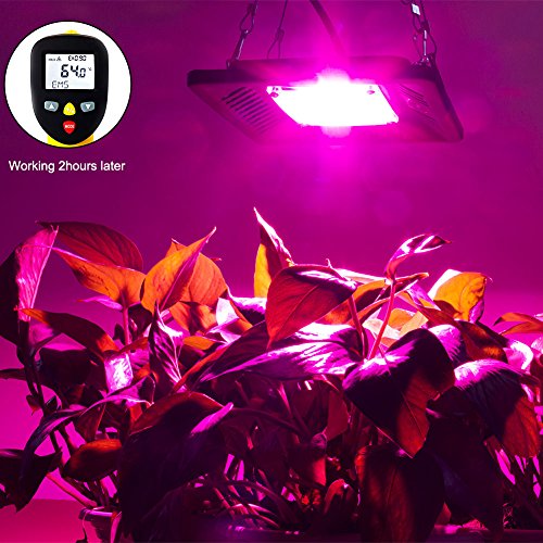 Full Spectrum LED Grow Lights for Indoor Plants, CANAGROW Waterproof COB Outdoor Grow Light, Plant Growing Lamps Refugium Light for Saltwater Aquarium, Heating Lamps for Plants Seeding, Veg, Blooming - size: 1 Bulb Pink - 100 W